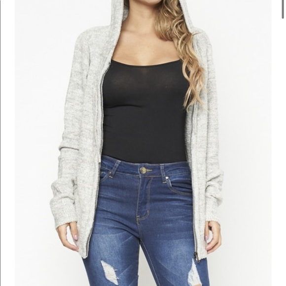 LONG SLEEVE KNIT SWEATER FULL ZIPPER - Picture 2 of 5